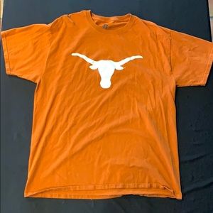 Burnt orange Longhorn image T-shirt L